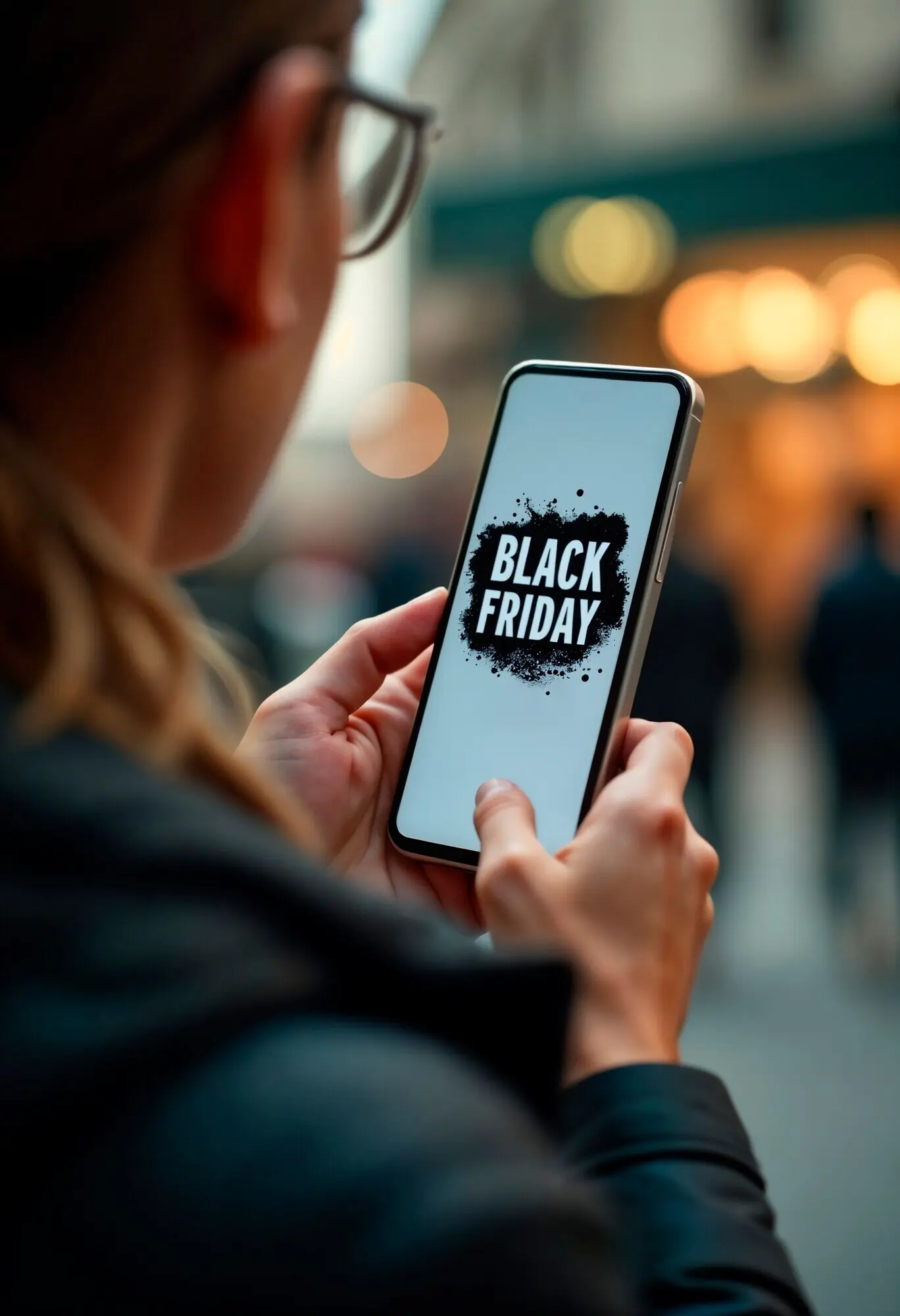 Неоновая вывеска о распродажах на Черную пятницу.